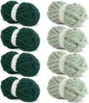 HOMBYS 8 Pack Assorted Chunky Yarn 