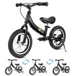 YBIKE Balance Bike 2 in 1,The Dual Use of a kids' Balance Bikes and Kids Bike, for 2 3 4 5 6 7 Years Old -12 14 16 Inches with Training Theory, Brake, Pedal