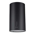 Cookology CYL351BK/A++ 35cm Cylinder Island Cooker Hood Black - Ceiling Mounted Extractor Fan (Black)