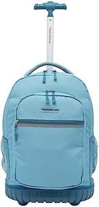 Travelers Club 18" Rolling Backpack with Shoulder Straps, Aqua, 18-Inch, 18" Rolling Backpack with Shoulder Straps