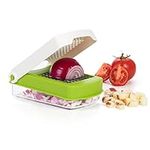 Starfrit Onion Chopper - One-Push Dicing - Stainless Steel Blades - 500ml Container - Green