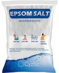 Cyzlic Epsom Salt For Pain Relief 1kg Epsom Salt For Foot Epsom Salt For Bath Epsom Salts For Feet Pain For Muscle Relief, Relieves Aches & Pain Epsom Bath Salt Crystal and Bath (1Kg)