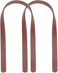 PH PandaHall 1 Pair(2pcs) 23 Inch Leather Purse Handles Handbags Shoulder Bag Strap Replacement with Alloy Clasps for Purses Making Supplies, Coconut Brown