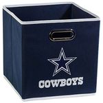 Franklin Sports NFL Dallas Cowboys Collapsible Storage Bin NFL Folding Cube Storage Container Fits Bin Organizers Fabric NFL Team Storage Cubes One Size