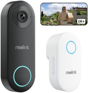 Reolink Video Doorbell Camera Wired 2K WiFi with Chime, Smart Security Door Bell, 5MP HD Night Vision, Human Detection App Alert, 180° Wide Angle, 2.4/5GHz, 2 Way Talk, Waterproof, Video Doorbell WiFi