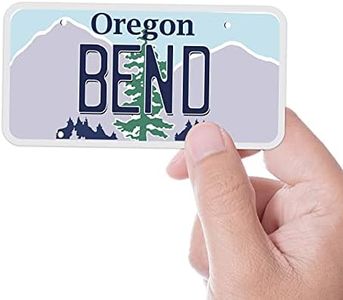 Bend OR License Plate Sticker - Central Oregon Bumper Stickers for Car, RV Camper - Mount Bachelor Cascade Lakes Bend Decals for Hydroflask