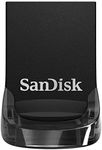 SanDisk 1TB Ultra Fit USB 3.2 Flash Drive, USB stick, Memory stick up to 400 MB/s read speeds, For Laptops and Game Consoles, Plug-and-Stay, RescuePRO data recovery software, Black