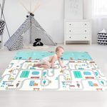 Baby Play Mats for Floor Extra Larger Thick, 180 x 150 x 1 cm New Play Mat for Baby with Carry Bag, Waterproof Foldable XPE Foam Play Mat for Kids, Large Infant Playmat, Playing Gym Mats