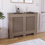 Vida Designs Oxford Radiator Cover Unfinished Traditional Unpainted MDF Cabinet, Medium (H: 82 / W: 111 / D: 19 cm)