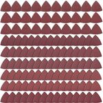 SIQUK 120 Pieces Sandpaper Triangle Sanding Pads Hook and Loop Sandpaper Assorted 40/60/80/120/150/180/240/320/400 Grits for 3-1/8 Inch Oscillating Multi Tool, No Holes