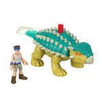 Fisher-Price Imaginext Jurassic World Dinosaur Toy Bumpy & Ben Figure Set for Preschool Pretend Play Ages 3+ Years, HVY19