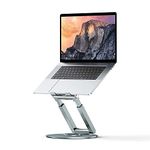 ProtoArc ESZ1 Ergonomic 360° Base Rotating Aluminum Laptop Stand, Laptop Riser, Foldable Portable Laptop Holder Adjustable Height, MacBook/DJ Laptop/Computer Stand Compatible for 11-17.3 inch Laptop