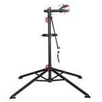 Yaheetech Bike Repair Stand Height Adjustable with Multiple Quick Release Telescopic Arm Tool Tray for Home Bicycle Mechanic