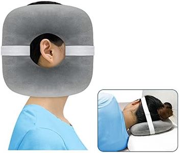 Piercing Ear Pillow for Side Sleepers Cnh Dount Pillows with Ear Hole Ear Inflammation Pain Pressure Sores Relief Cushion Medical Round Guard with a Strap