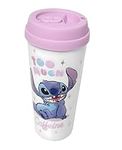 Divas World Lilo & Stitch Themed Insulated Travel Mug - Adorable Drinkware for On-The-Go HydrationPlayful Character Themed Travel Cup for Hot and Cold Beverages