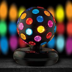 Kicko Spinning Disco Ball LED Lights - 11 inch Dance Light Ball for Indoor Parties - 360 Degree Rotating - Neon Birthday Decorations for Kids and Adults - Colorful 80s Party, Flashing Night Disco Lamp