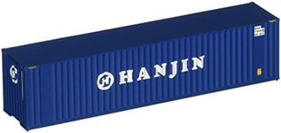 Walthers SceneMaster HO Scale Model of Hanjin 40' Hi Cube Corrugated Container w/Flat Roof,949-8208