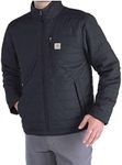 Carhartt Men's Rain Defender Relaxed Fit Lightweight Insulated Jacket, Black, L