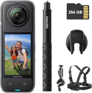 Insta360 X4 8K Waterproof 360 Action Camera – 4K Wide-Angle, Removable Lens Guards, AI Editing