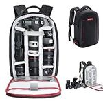 DSLR Camera Backpack Waterproof Camera Bag for SLR/DSLR Camera, Lens and Accessories, Black (Large)