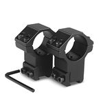 Paike 1" High Profile Scope Mounts Rings 1 Inch Scope Mount for 11mm Dovetail Rails,2Pcs /Packs