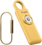 Thopeb® Personal Safety Alarm for Women by Self Defense Keychain – Rechargeable -135dB Siren, Strobe SOS Light and Key Chain in 7 Pop Colors (Gold)