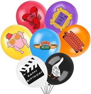 28Pcs Balloons for Friends Birthday Party Supplies, Includes 7 Styles Printed Ideal for TV Show Party Decorations Favors