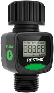 RESTMO Water Flow Meter, Measure Gallon/Liter Consumption and Flow Rate