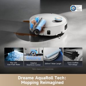 Dreame Aqua10 Ultra Robot Vacuum – White, Smart Floor Cleaner