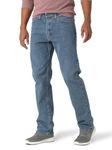 Wrangler Authentics Men's Comfort Flex Waist Relaxed Fit Jean, Light Stonewash, 38W x 30L