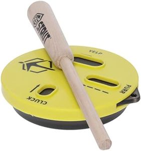 Hunters Specialties HS Strut Cookie Cutt'R Tracer Turkey Clucks Yelps Purrs Hunting Friction Lid Slate Pot Call, Yellow