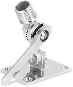 Gorgeri Antenna Mount, Marine VHF, Stainless Steel Radio Antenna Mount with Adjustable Base + Boat Electronics