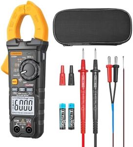 Digital Clamp Meter 6000 Counts Voltage Tester with Auto Range,AC/DC High Voltage,AC/DC Current,DC Power, ACV VFD, Resistance, Capacitance, Diode, Live Wire Test, NCV, True RMS,AC Current Meter LD206+
