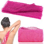 African Net Long Bath Net Sponge,JASSINS African Bathing Sponge,Body Exfoliating Long Net Shower Body Scrubber Back Scrubber Skin Smoother,Stretch Length to 66 Inch (PINK)