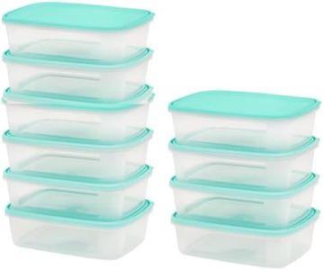 Lot de 10 boîtes hermétiques à clipser avec couvercles 1000 ml, 1 litre, stockage de préparation de repas avec couvercles Anti-fuite, micro-ondes, congélateur, passe au lave-vaisselle