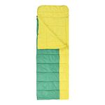 Rocksport Camplite +8°C to +20°C Rectangular Shape Sleeping Bag for Camping, Hiking, Indoor & Outdoor, Warm Sleep Bag l Free Air Pillow & Adventure Pass(Yellow/Green STR)