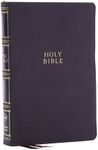 NKJV, Compact Center-Column Reference Bible, Gray Leathersoft, Red Letter, Comfort Print