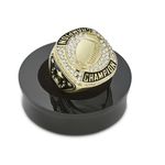 Express Medals 1 to 12 Packs of Gold Color Football Champion Rings Trophy Ball Style Award Gift Championship Ring Winner Tournament, Metal, Cubic Zirconia