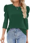 Ivicoer Ladies 3/4 Sleeve Tops Womens Summer Tops St Patricks Day Shirts Womans Tops Easter Tops for Women 2025 Green XXL