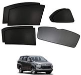 Auto Addict Fix with Dicky Car Window Sunshades Non Magnetic (Side Windows,Rear Window) for Toyota Innova Crysta