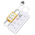 Home Awesome Smart Power Strip WiFi Plug Surge Protector, Extension Lead with 4 Separate Controllable AC Outlets and 4 USB Port (Quick Charge With Type-C)