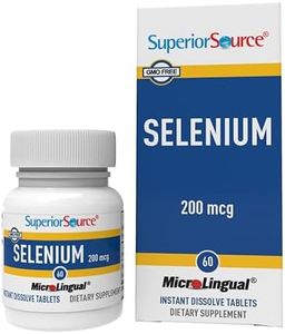 Superior Source Selenium 200 mcg - Immune Health Support Supplement - Selenomethionine Tablets Aid Thyroid Gland Function - Supplement Supports Recycling of Vitamin E - 60 Instant Dissolve Tablets