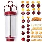 Suuker Cookie Press, Cookie Press for Baking Cookie Press Gun kit with 10 Discs and 8 Icing Tips for DIY Cookie Maker, Cookie Gun Cookie Press Set for Baking