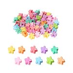 50 Pieces Mini Colorful Color Hair Clips Claw Hair Clips Flower Hair Pin Toddlers Hair Accessories Random Assorted,For Girls Women Children Accessories bobby pin