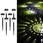 LightInTheBox 6 Packs Solar Path Light Outdoor LED Landscape Light Auto On/Off IP44 Waterproof Pathway Garden Lights for for Backyard Lawn Patio Garden