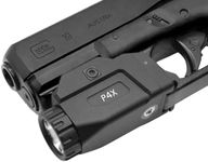 HiLight Tactical P4X Series 1150 Lumen Pistol LED Strobe Flashlight with Infinity Rail Sliding Mount | 22000 Candela | Holster Friendly | Magnetic Rechargeable for Glock, Sig, S&W, Springfield - Black