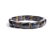 Gempro Certified Hawk's Eye Gemstone Adjustable Stretch Bracelet Unisex