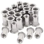 30pcs M8 Rivet Nuts Stainless Steel Threaded Rivet Insert Nuts Rivnuts Nutsert M8-1.25mm