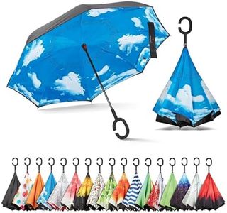 Sharpty Inverted, Windproof, Reverse Umbrella for Women with UV Protection, Upside Down with C-Shaped Handle