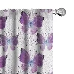 Ambesonne Butterfly Window Curtains